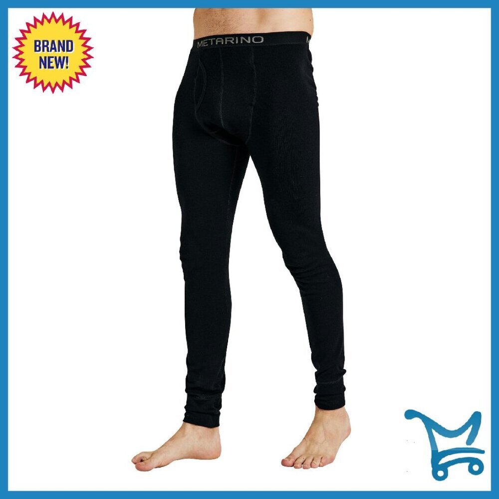 Men's 100% Merino Wool Thermal Base Layer Pants Midweight